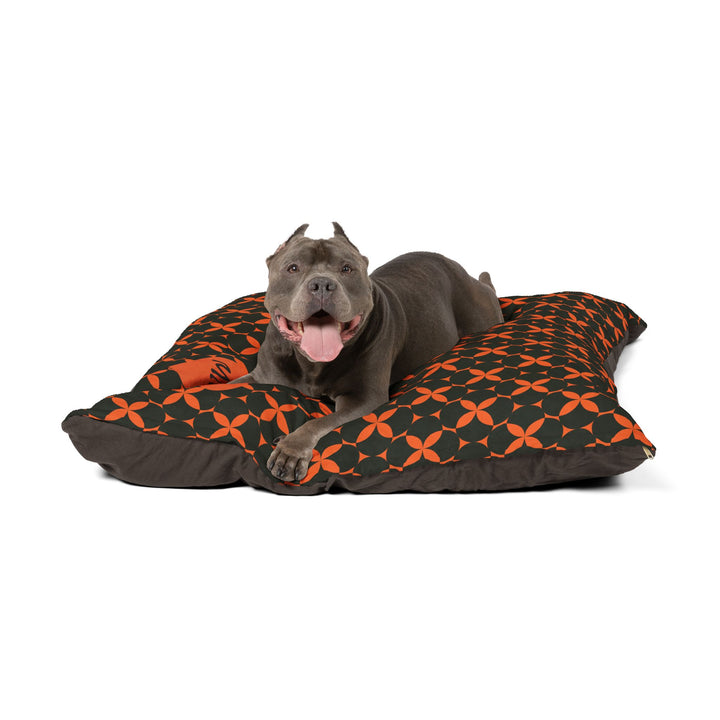 personalized large dog bed, orange