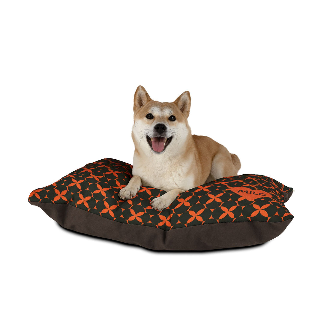 personalized medium dog bed, orange